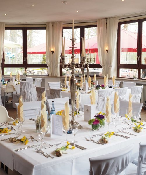 Gray Candelabra on Top of Table